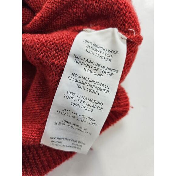 J Crew Sweater Men's Size XL Tall Burnt Orange 100% Lambs Wool Long Sleeve - Picture 6 of 6
